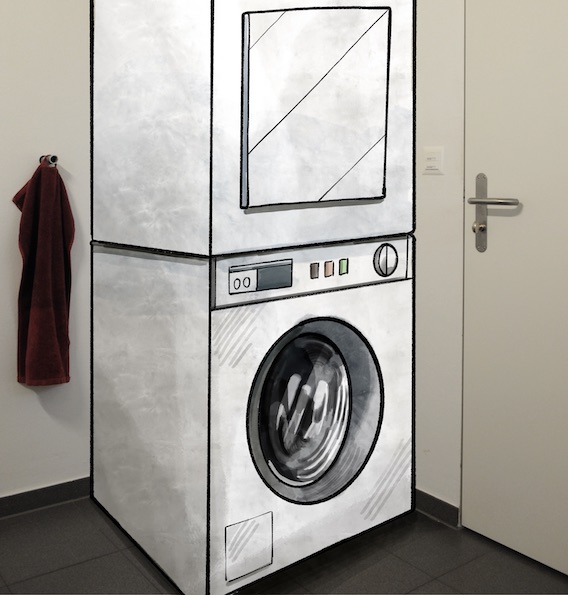 Der neue Waschturm im allani-Haus